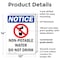 Signmission Non-Potable Water, 10 in W x Rectangle, Plastic OS-2PACK-NS-P-1014-V-15106 - alternate 3